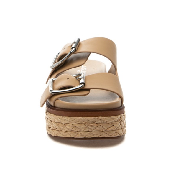 NWT J/SLIDES BONNIE Sand Leather Sandal - Picture 4 of 15